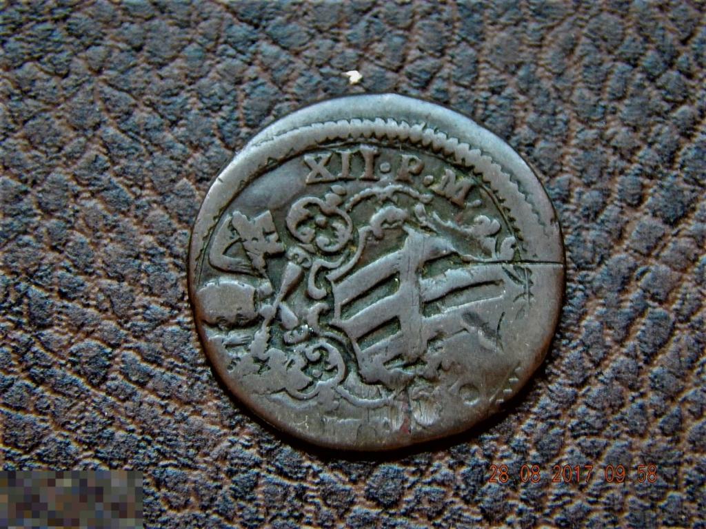 Ватикан - Папская область-КВАТРИНО Quattrino 1730-1740 Vatikan Gubbio Klemenz XII.СОХРАН!!!