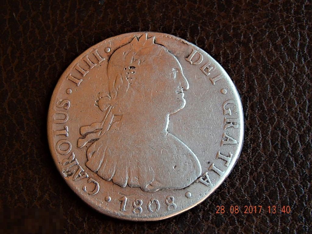Испания для Боливии-8 реал 1808 г -серебро НЕЧАСТЫЙ ГОД