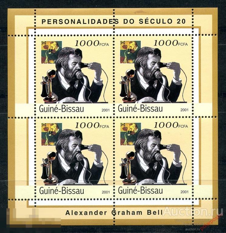 ГВИНЕЯ-БИСАУ 2001 GB0014 ALEXANDER GRAHAM BELL 