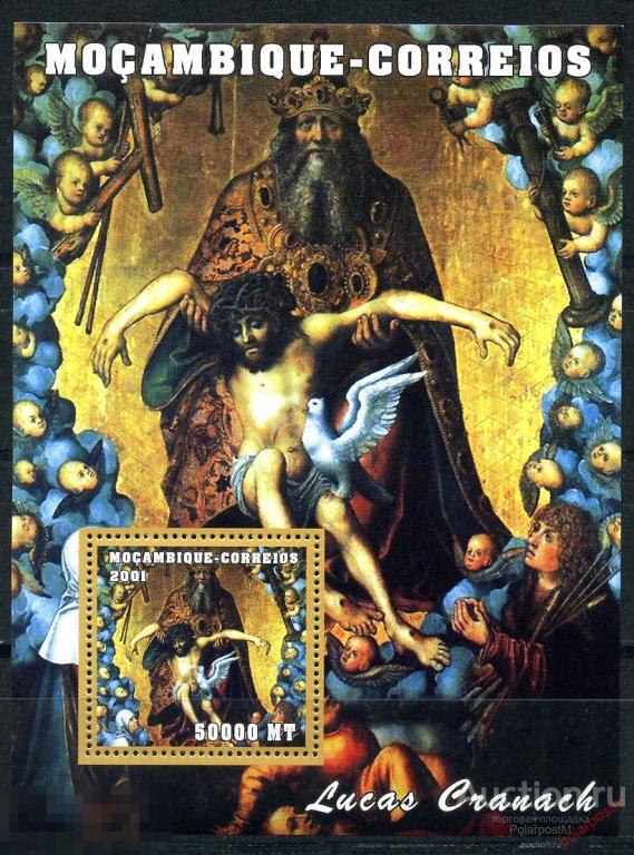 МОЗАМБИК 2001 М0008 ИСКУССТВО. ЖИВОПИСЬ. СКУЛЬПТУРА 