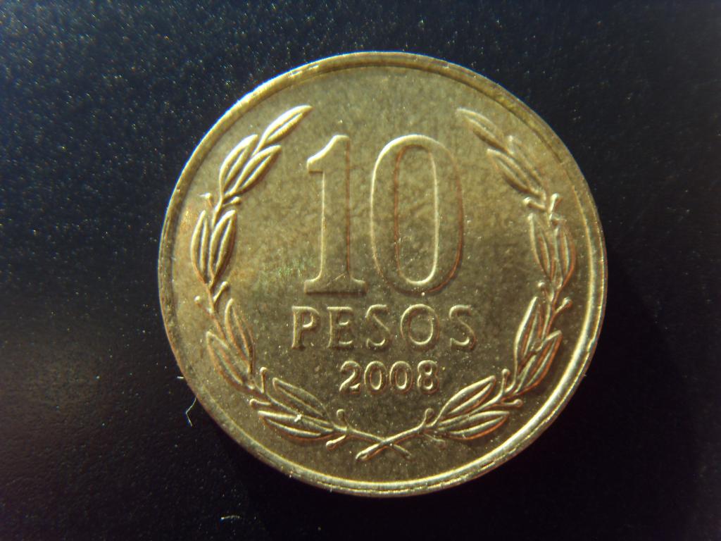 Чили 10 песо 2008 года. UNC