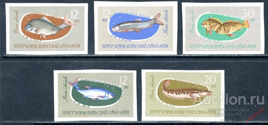ВЬЕТНАМ СЕВЕРНЫЙ 1963 270-274 Рыбы 