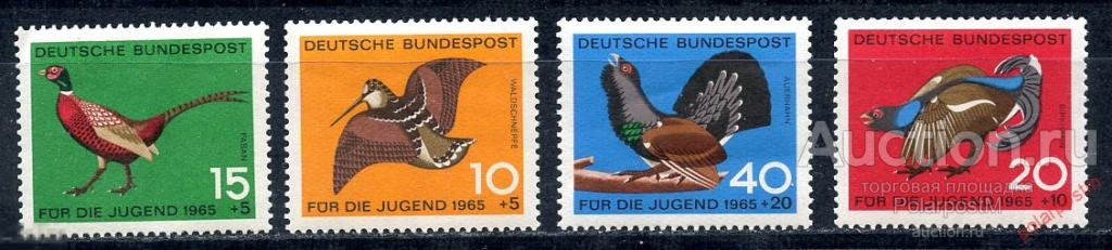 ГЕРМАНИЯ (ФРГ) 1965 464-467 ПТИЦЫ 