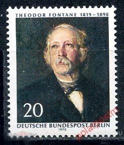 ГЕРМАНИЯ (БЕРЛИН) 1970 353150-летие со дня рождения Теодора Фонтане 