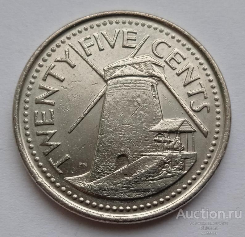 Барбадос 25 центов . 2008 г .