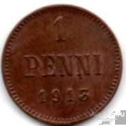 Российская Финляндия 1 пенни  1913 г. 21_8_24