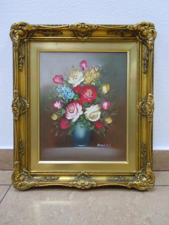 "Цветы" картина, холст,масло, автор, размер-37Х43см