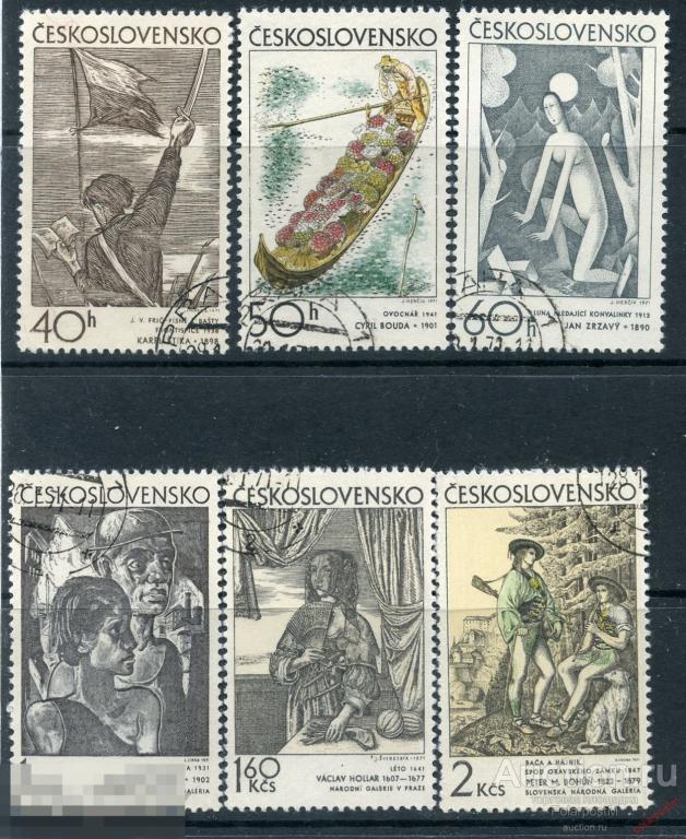 Y85 ЧЕХОСЛОВАКИЯ (ЧССР) 1971 1981-1986 Чешская и словацкая графика. Живопись. Искусство