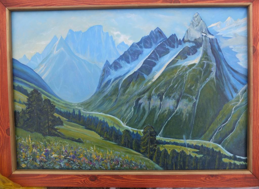 картина Горы Домбая,холст,масло  40 х 60 см