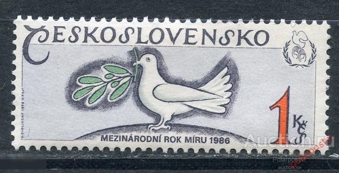 Y85 ЧЕХОСЛОВАКИЯ (ЧССР) 1987 2847 Международный год мира. Голубь мира 