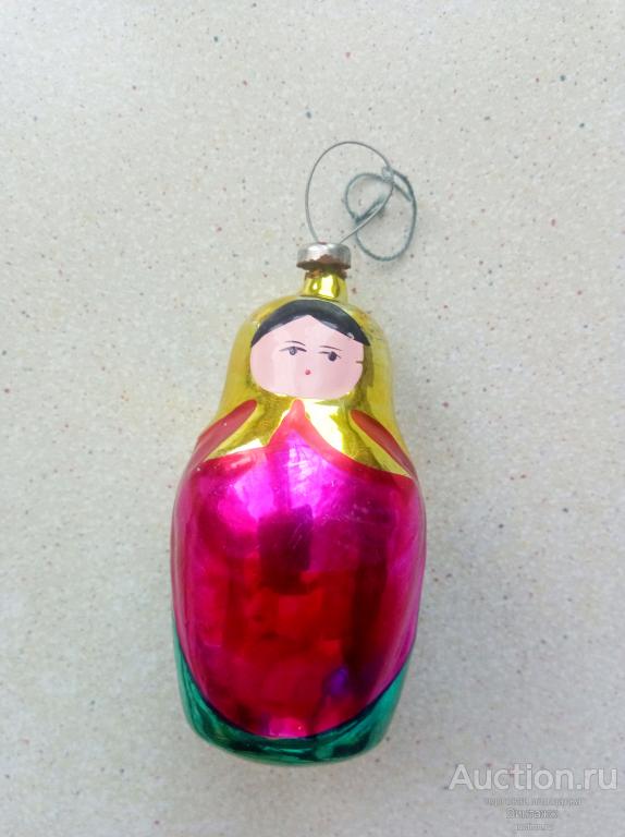 Елочная игрушка Матрешка стекло СССР каталог