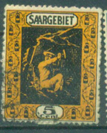 Саар (французская оккупация) 1922 г стандарт Промышленность труд гашеная