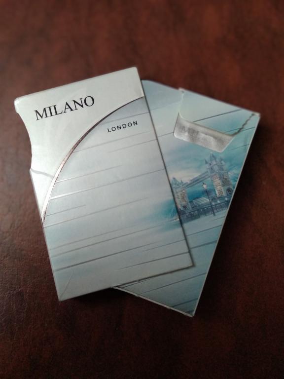 milano london cigarette Пачка-слайдер от сигарет 