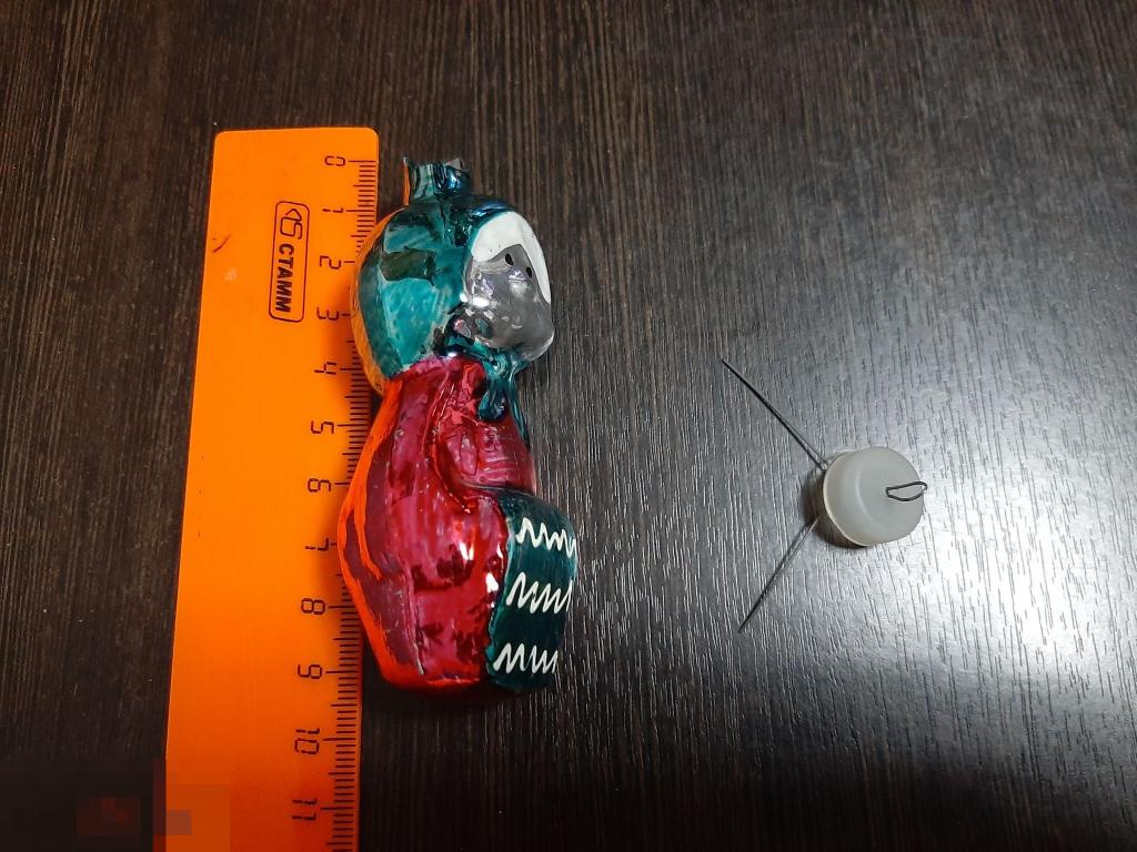 Елочная игрушка Бабушка в синем платке ( 3 П) 