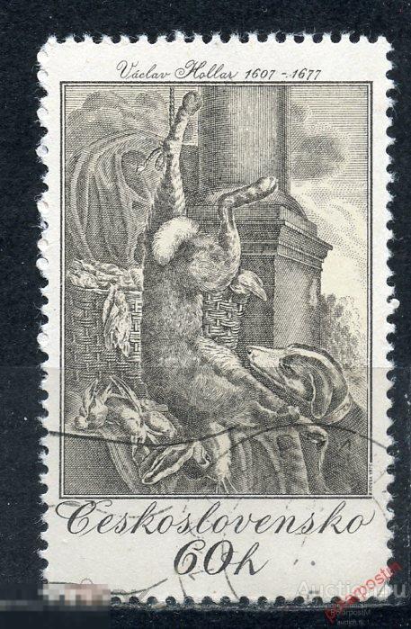 Y85 ЧЕХОСЛОВАКИЯ (ЧССР) 1975 2240 Чехословацкая графика. Гравюры «сцены охоты» Фана Собаки Искусство 