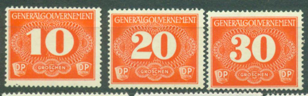 Генералгубернаторство 1940 г. Стандарт служебные негашеная**