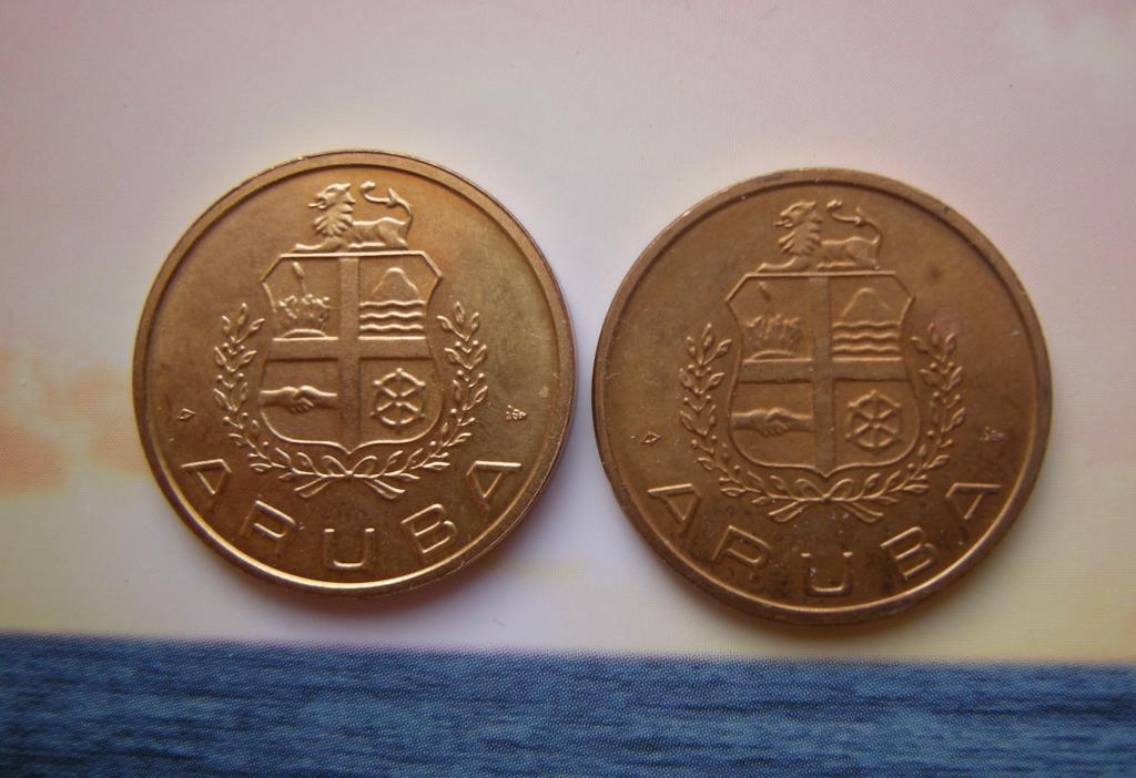 АРУБА 2 разных жетона монетного двора Нидерландов одним лотом