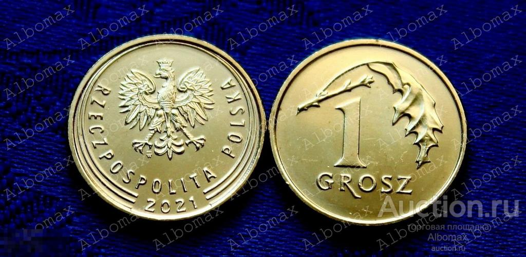 НОВИНКА! Польша 1 грош 2021г UNC 