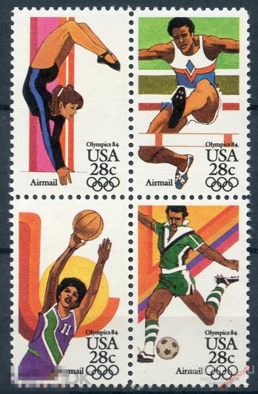 S125 США 1983 1636-1639 Олимпийские игры - Лос-Анджелес, США 