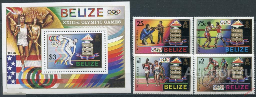 S125 Белиз 1984 747-750+BL.63 Олимпийские игры - Лос-Анджелес, США 1984 