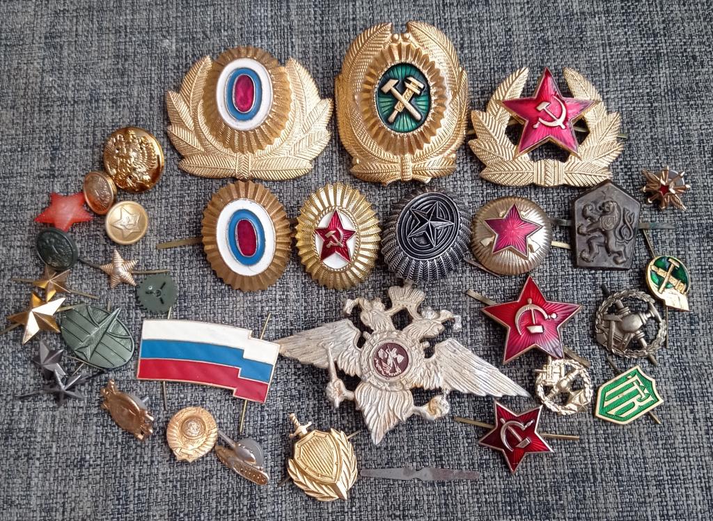 Кокарды, эмблемы, пуговицы, звезда ВС, МВД, вохр, СССР.