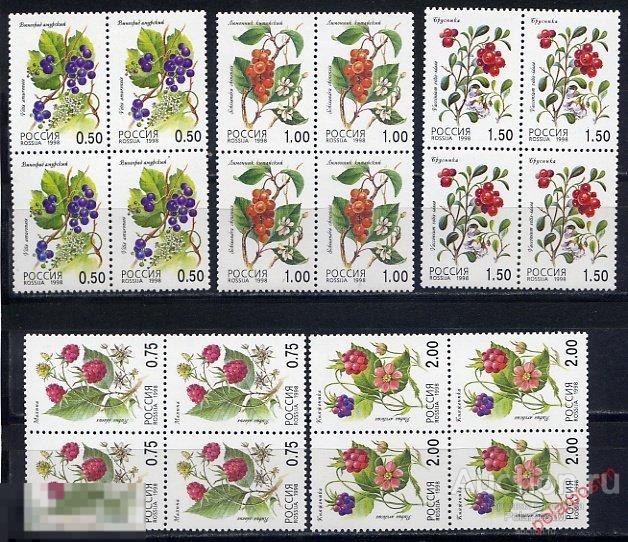 Y85 РОССИЯ 1998 447-451 Флора. Лесные ягоды. 