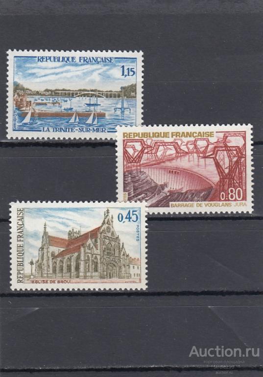 FRANCE  ФРАНЦИЯ  Архитектура Мосты Серия  1969  Сост** MNH