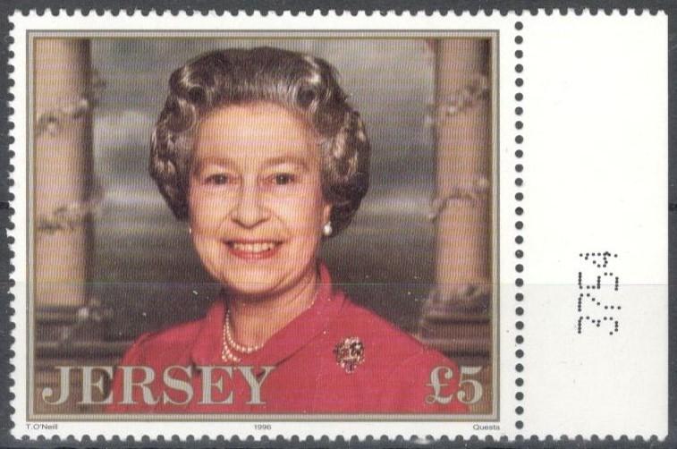 Джерси, 1996, № 734, € 17, MNH, полн., 70-летие королевы Елизаветы II