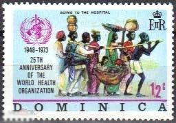Доминика 1973 MNH - Эмблемы Люди ВОЗ ООН WHO Здравохранение медицина 