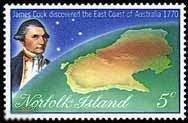 Норфолк 1970 MNH - James Cook and Southern Cross - Карта Личности 