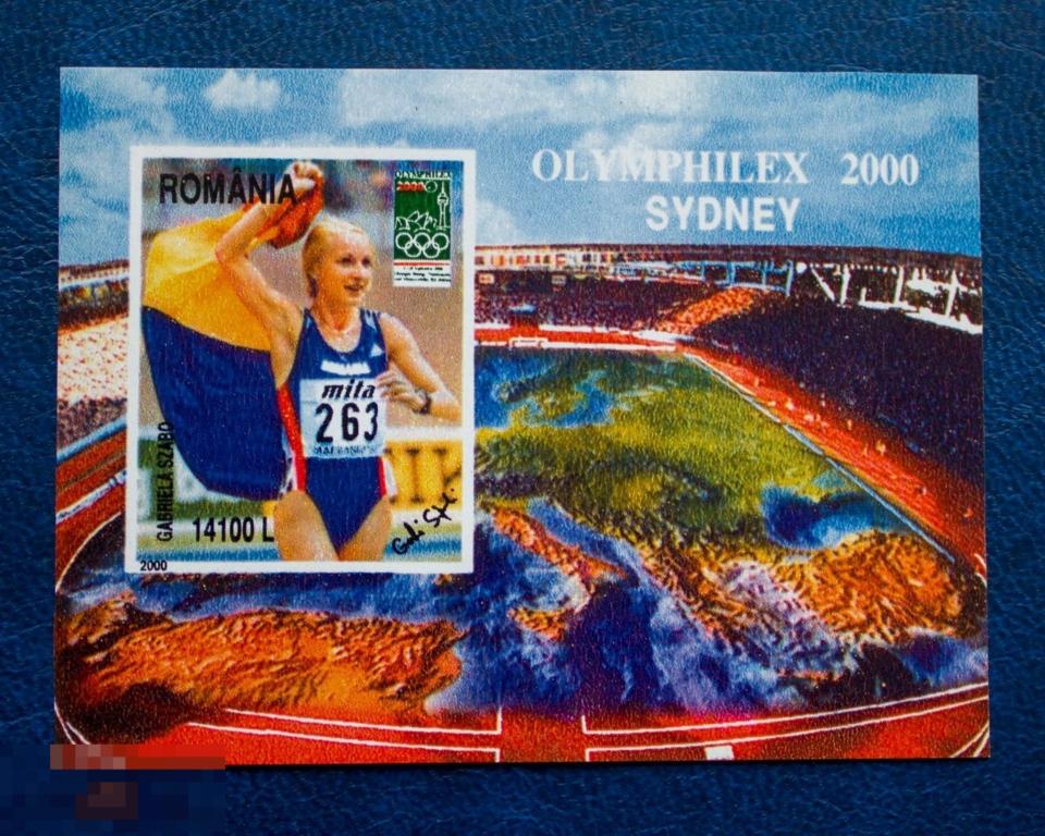 Румыния 2000 MNH - Олимпиада в Сиднее Австралия Карта Спорт Гимнастика Флаг Филвыставка 