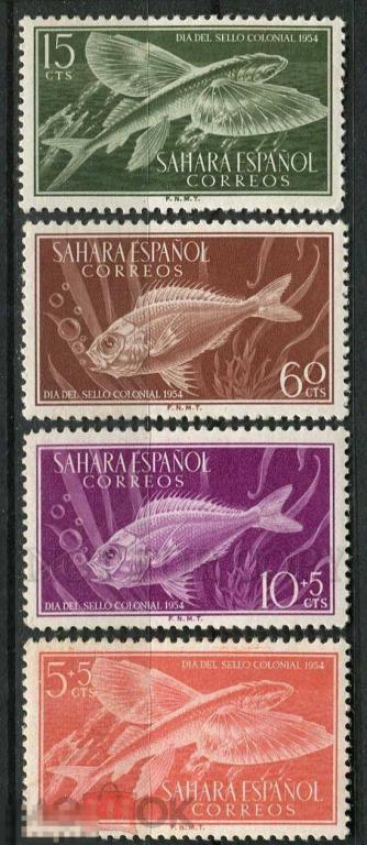 Испанская Сахара 1954 MNH - Фауна Рыбы Водоросли Колонии Классика 
