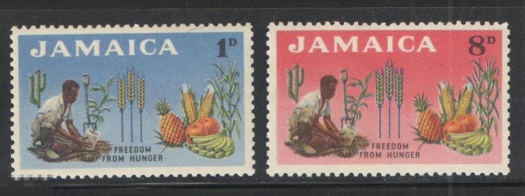 Ямайка 1963 MNH - Продовольствие Плантации Бананы Ананасы Сельское хозяйство Омнибус 