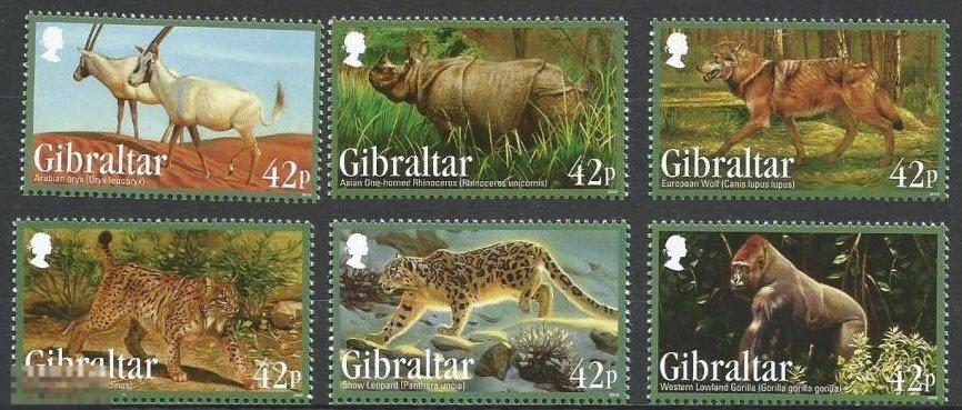 Гибралтар 2012 MNH - Исчезающие животные II серия - Фауна Колонии 