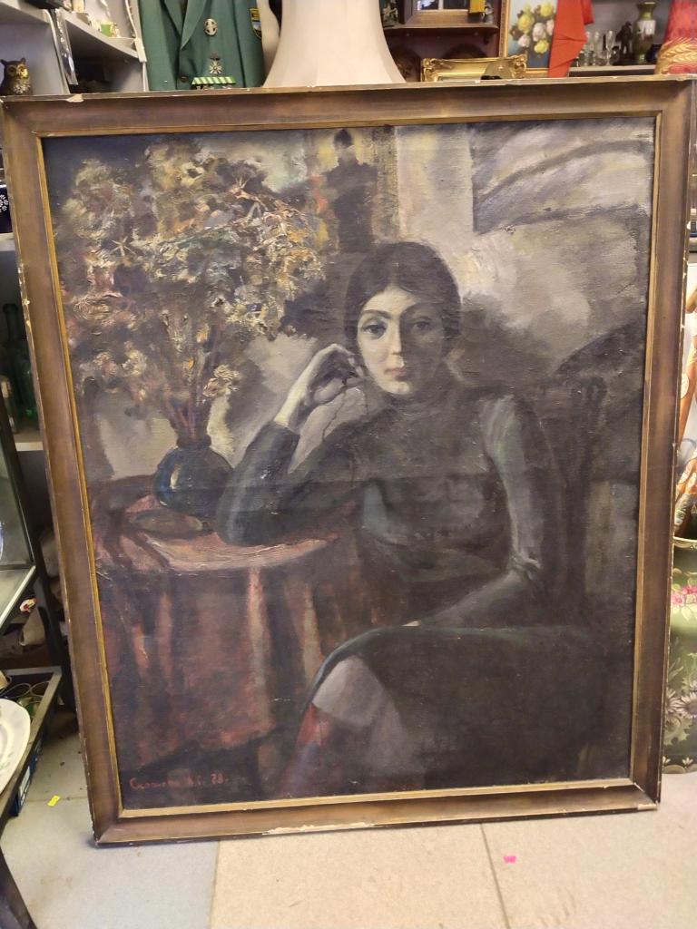 Картина " Анжелика ". Холст. Масло. СССР. Скопцова Л.С. 1978 г.