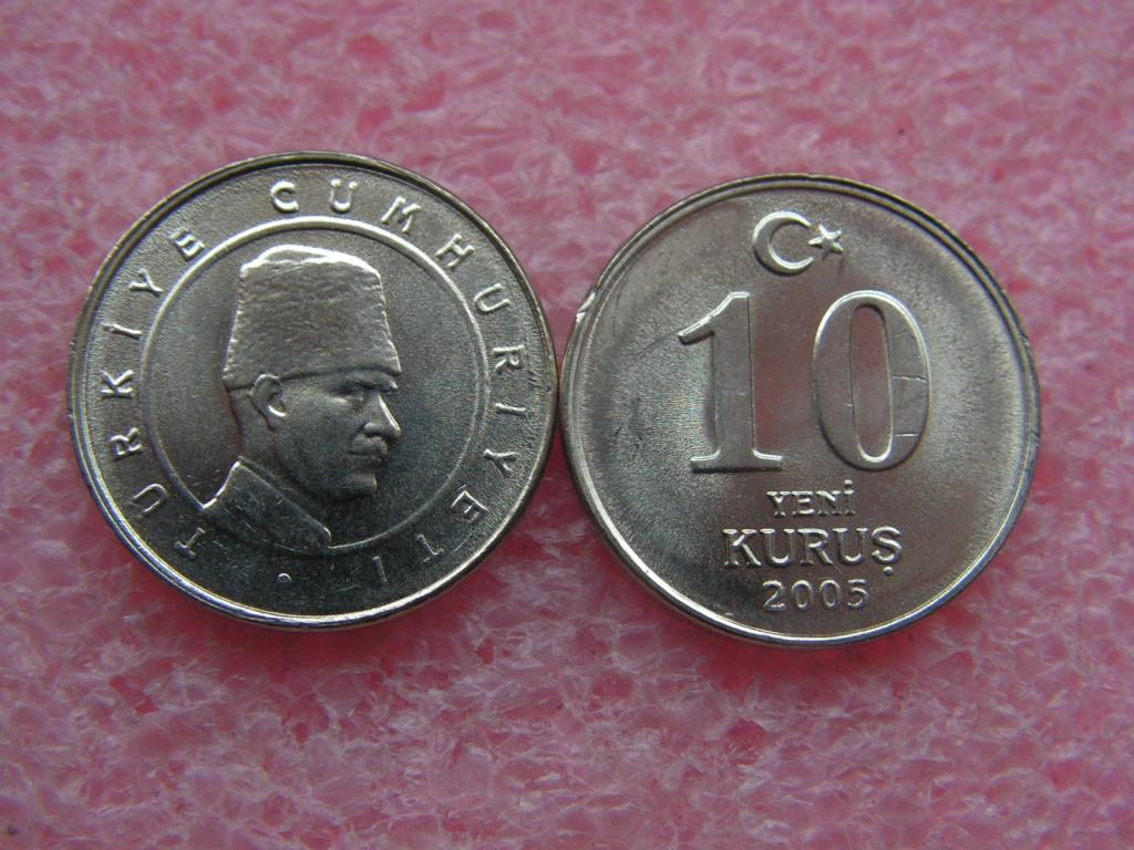 Турция 10 новый куруш 2005 unc
