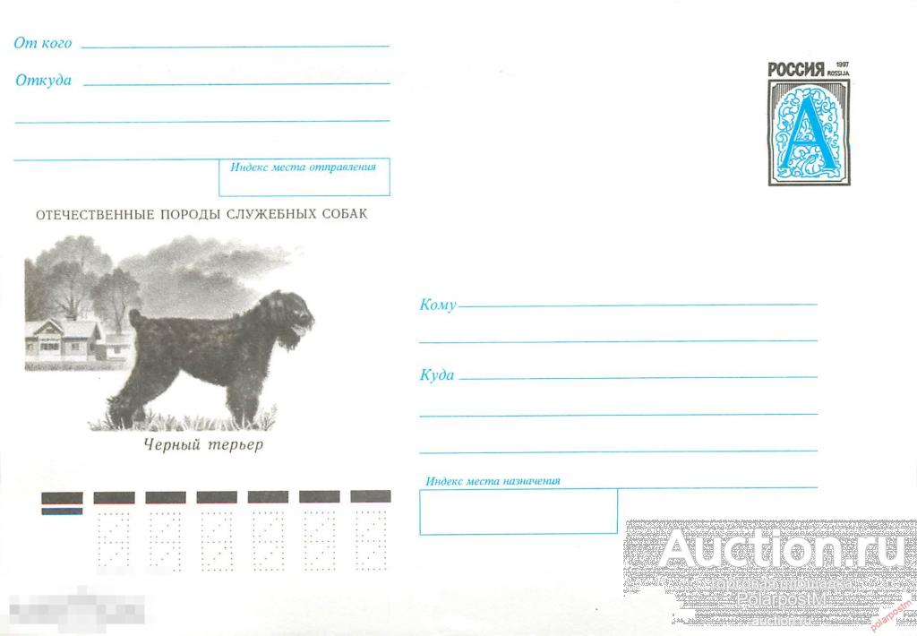 Россия 1999 774 (99-056) Отечественные породы служебных собак. Черный терьер. 