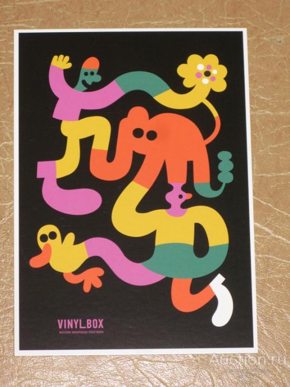 РЕКЛАМА Магазин виниловых пластинок VINYLBOX художник Юлия Дробова чистая абстракция