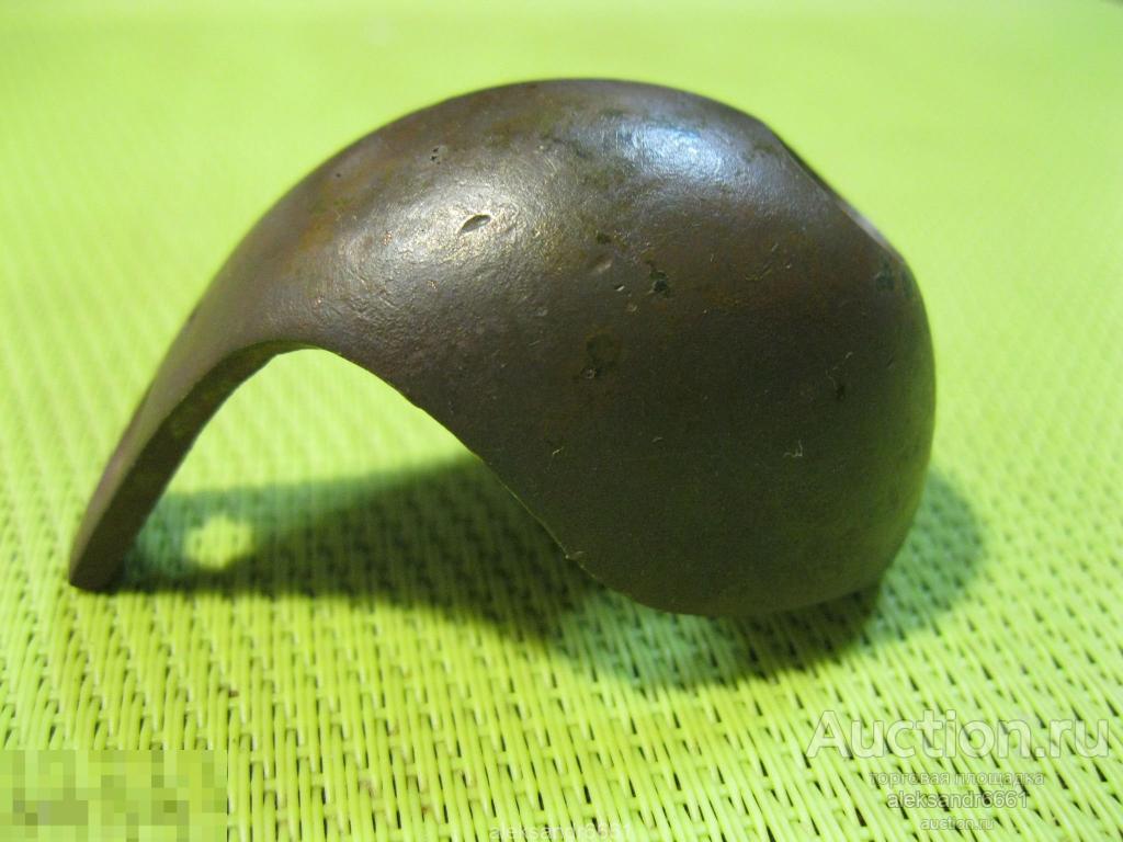 тыльник от пистоля бронза КЛЕЙМА !!! пистолет капсюльный кремневый СТАРИННЫЙ !!! Россия 