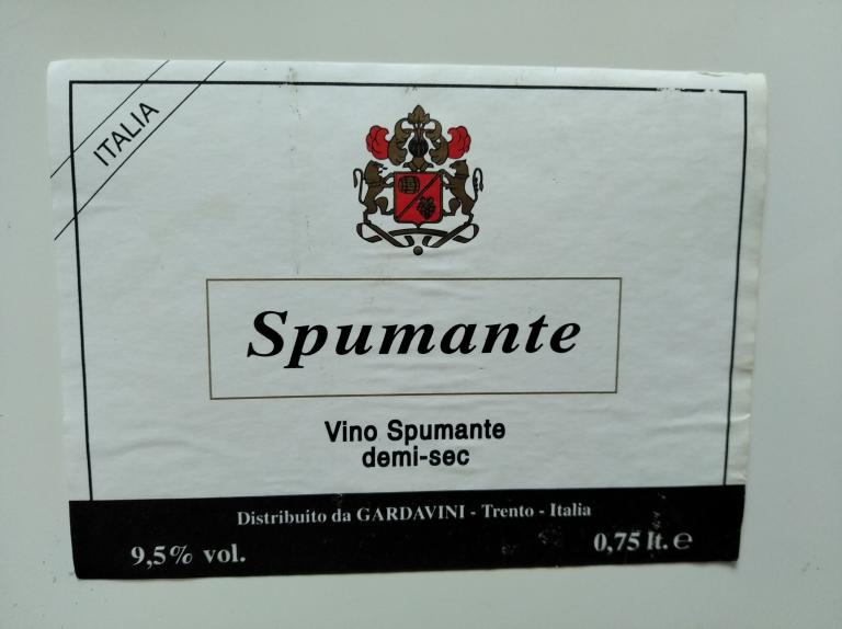 ЭТИКЕТКА   бутылочная вино  Италия  (Г12-01)