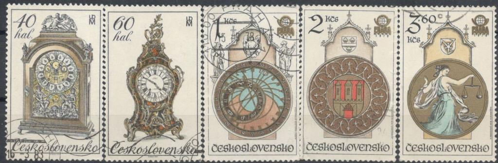 Чехословакия, 1978, № ##, € 1,5, гаш, часы