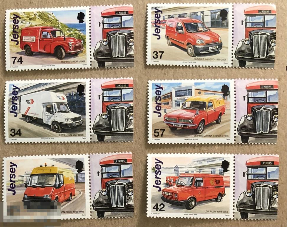 2006. Джерси. Почтовые автомобили. Полная серия. MNH. 