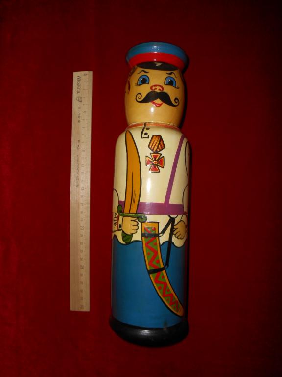 Футляр Для Бутыли Русский Солдат с Саблей РИА Авторская Роспись Подпись Состояние