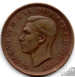 Великобритания 1/2 пенни 1945 г. 17_5_20