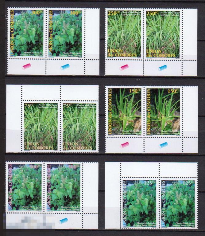 2007. Каморы. Флора. Медицинские растения. Полная серия в парах. MNH. 