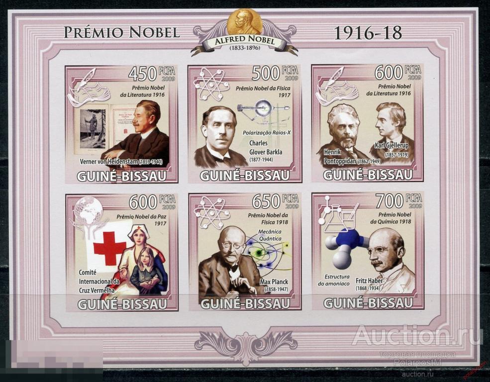 ГВИНЕЯ-БИСАУ 2009 GB0135a ЛАУРЕАТЫ НОБЕЛЕВСКОЙ ПРЕМИИ 1916-1918 