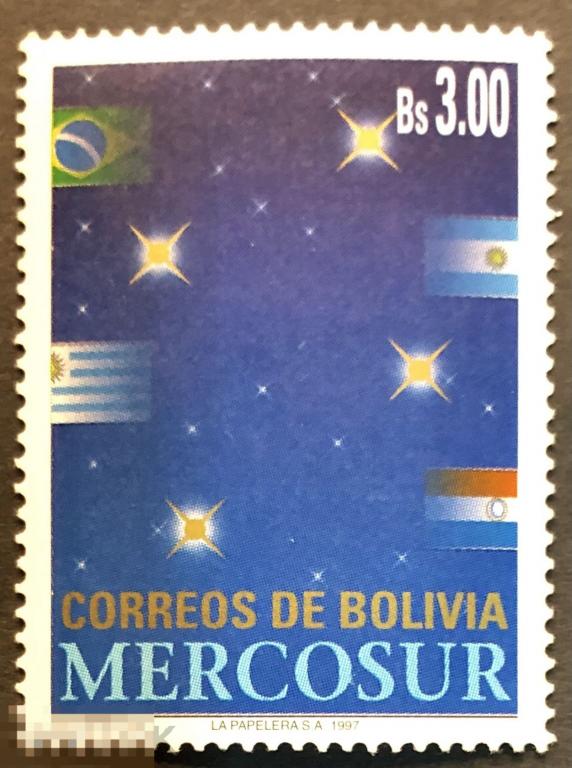 1997. Боливия. 6 годовщина маркета МЕРКОСУР. MNH. 