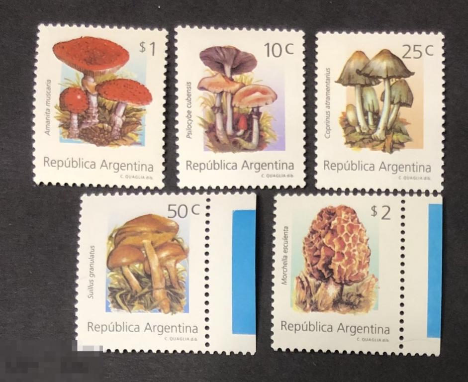 1994. Аргентина. Флора. Грибы. Полная серия. MNH. 