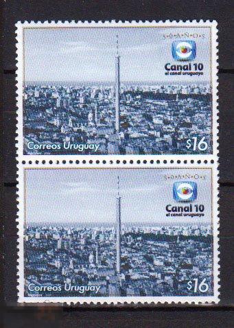 2006. Уругвай. 50 лет ТВ станции "Канал 10". Пара. MNH. 