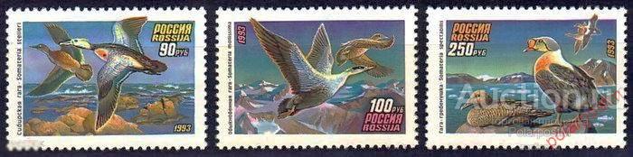 Е150 РОССИЯ 1993 101-103 Утки. Птицы RUSSIA 